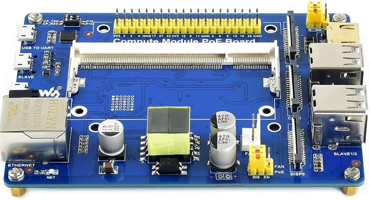 Compute Module IO Board with PoE Feature for Raspberry Pi Development