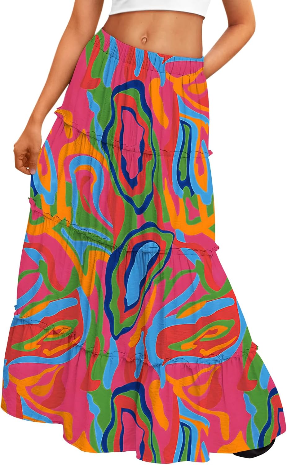 Trendy Queen Long Skirts for Women Boho Maxi Skirt Fashion