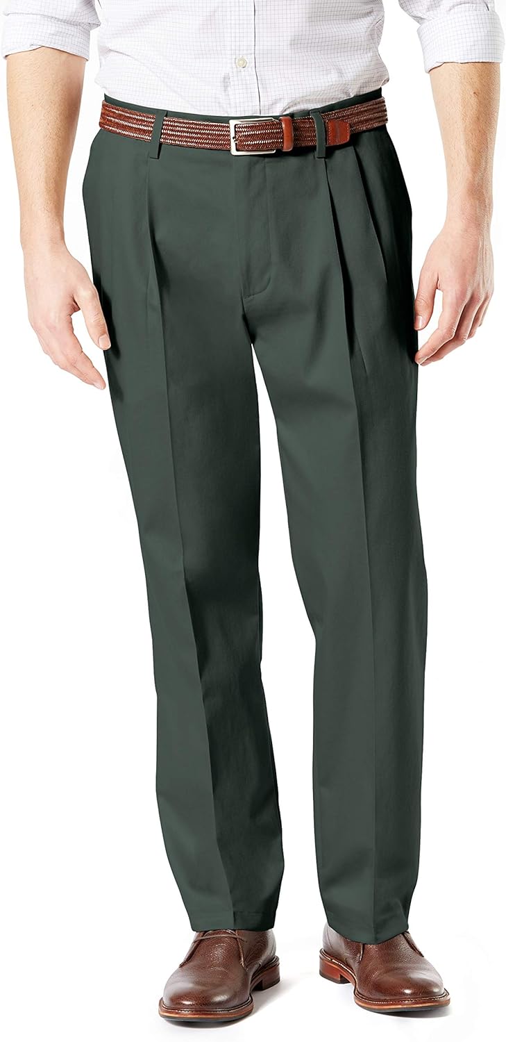 Dockers Men's Classic Fit Lux Cotton Stretch Pants for Comfort
