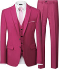 YND Men's 3 Piece Suit Set with Tie - Slim Fit Business & Wedding