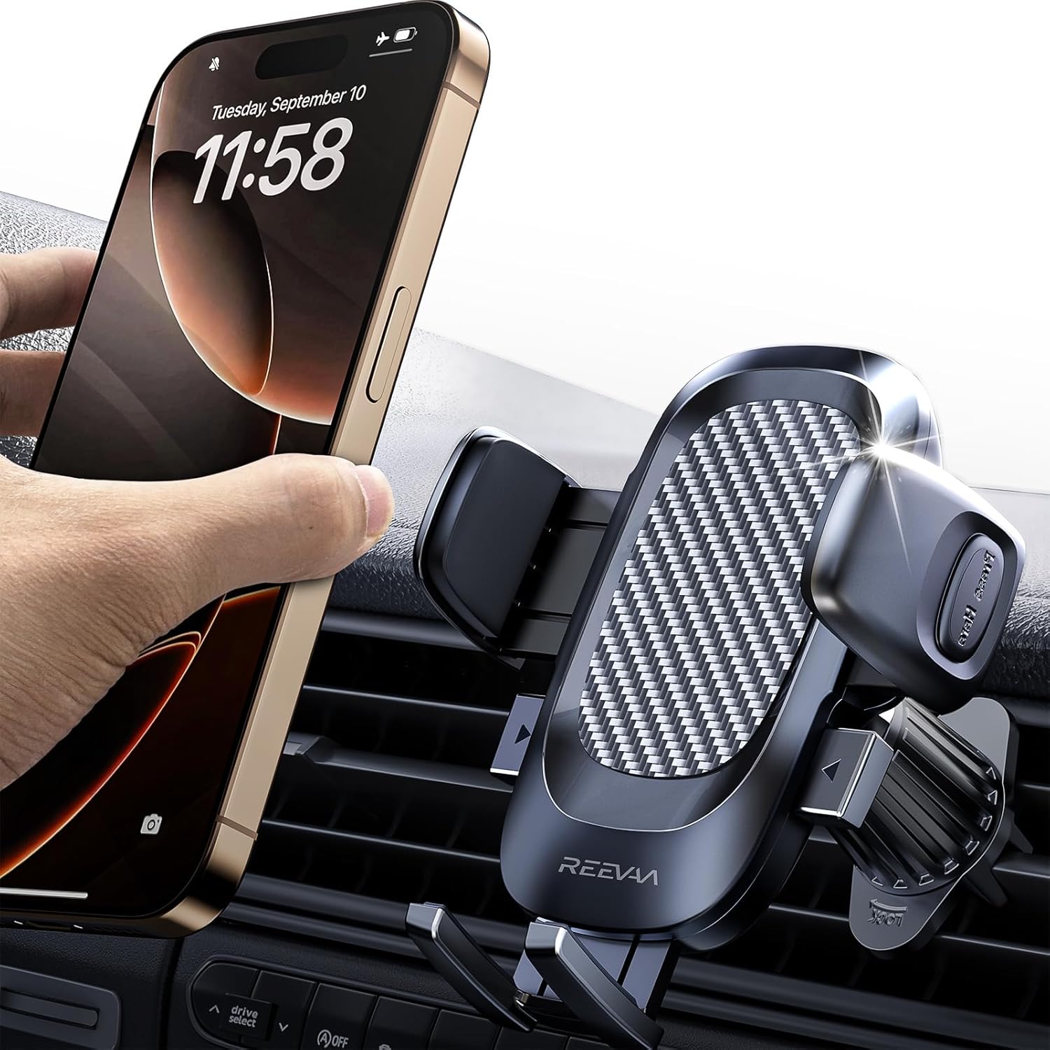 Stable Universal Car Phone Holder by REEVAA