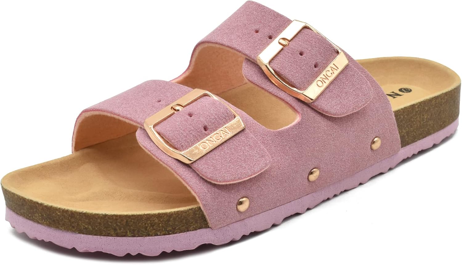 ONCAI Womens Flat Slide Sandals with Arch Support for Comfort