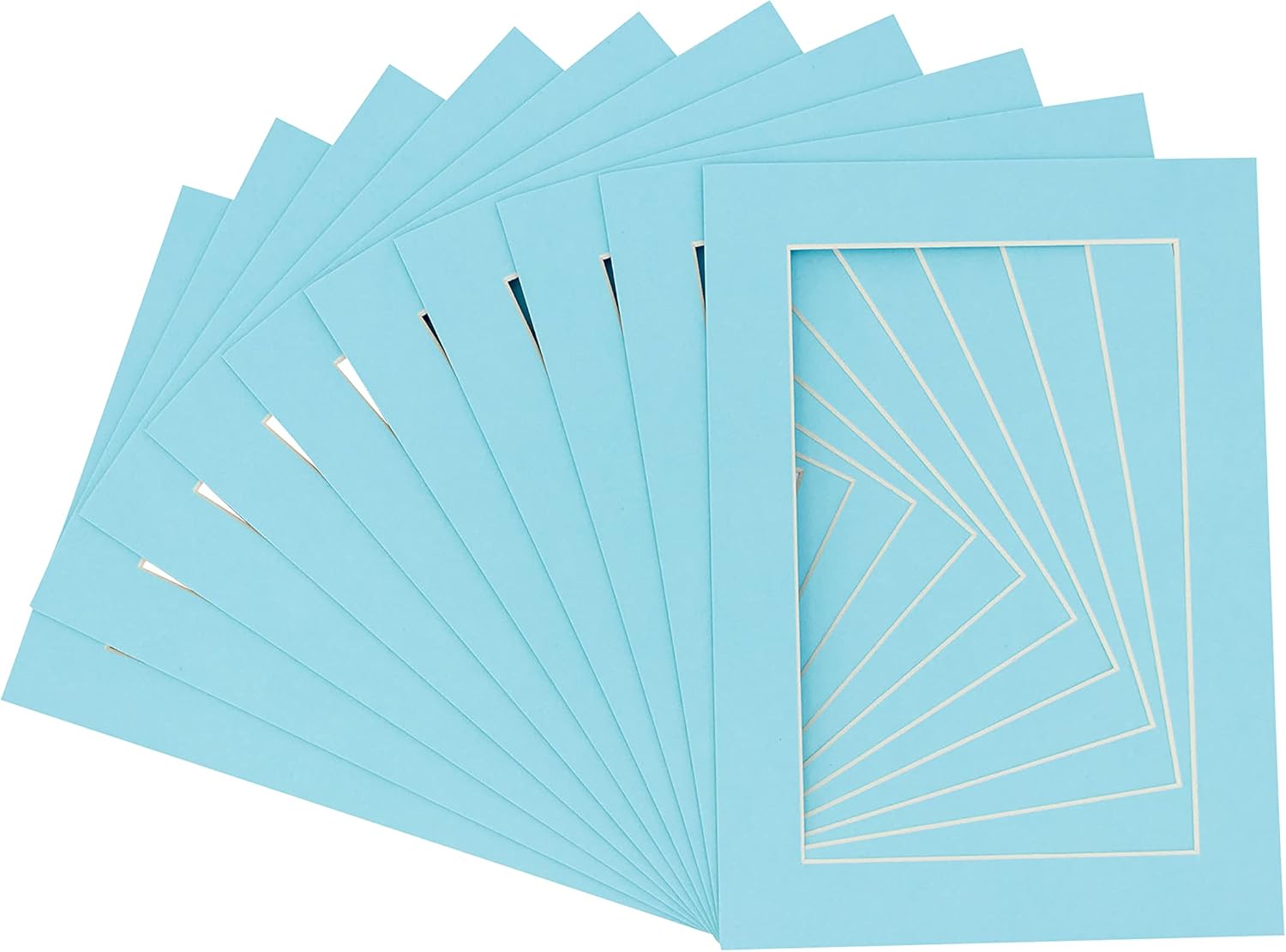 16x20 Mat for 12x18 Photos - Aqua Blue Bevel Cut Matboard