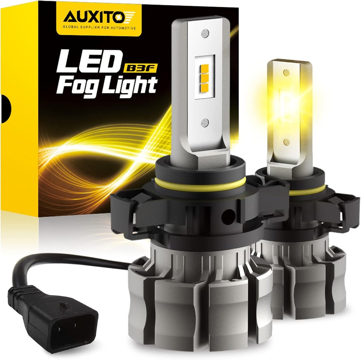 AUXITO 5202 LED Fog Light Bulbs - 3000K Amber Yellow Brightness