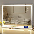 Makeup Vanity Mirror with Lights 32 in x 24 in - Large LED Lighted