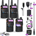 BAOFENG Radio UV-5R 8W Ham Radio 4Pack - Long Range Group Set