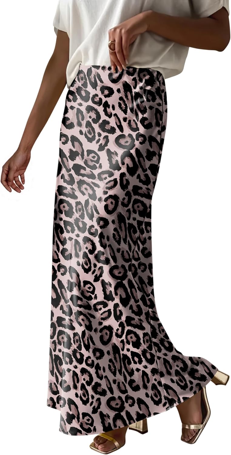Elegant Women's Satin Maxi Skirt for Business and Parties