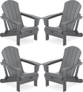 Folding Adirondack Chair Set of 4 for Patio Garden Outdoors