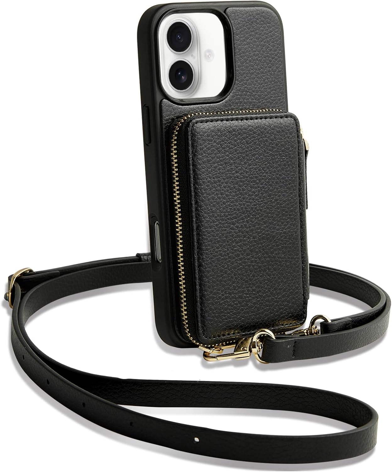 ZVE iPhone 16 Case Wallet with RFID Blocking and Straps