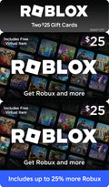 Roblox Gift Cards Multipack 2 x $25 for Ultimate Gaming Fun