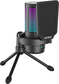 USB Gaming Microphone with RGB and Quick Mute - Clear PC Audio