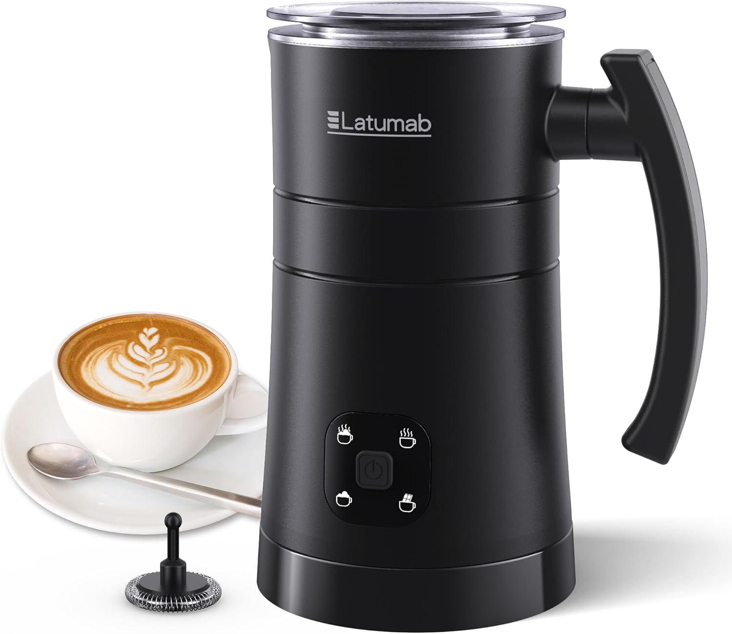 Latumab 4-in-1 Electric Milk Frother: Perfect Foam Every Time!