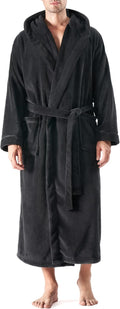 Men's Soft Fleece Plush Robe Full Length - Thick 300g/m2 Warm