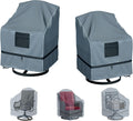 Outdoor Swivel Lounge Chair Cover 2 Pack Gray - Fits 29 x 31 in Swivel
