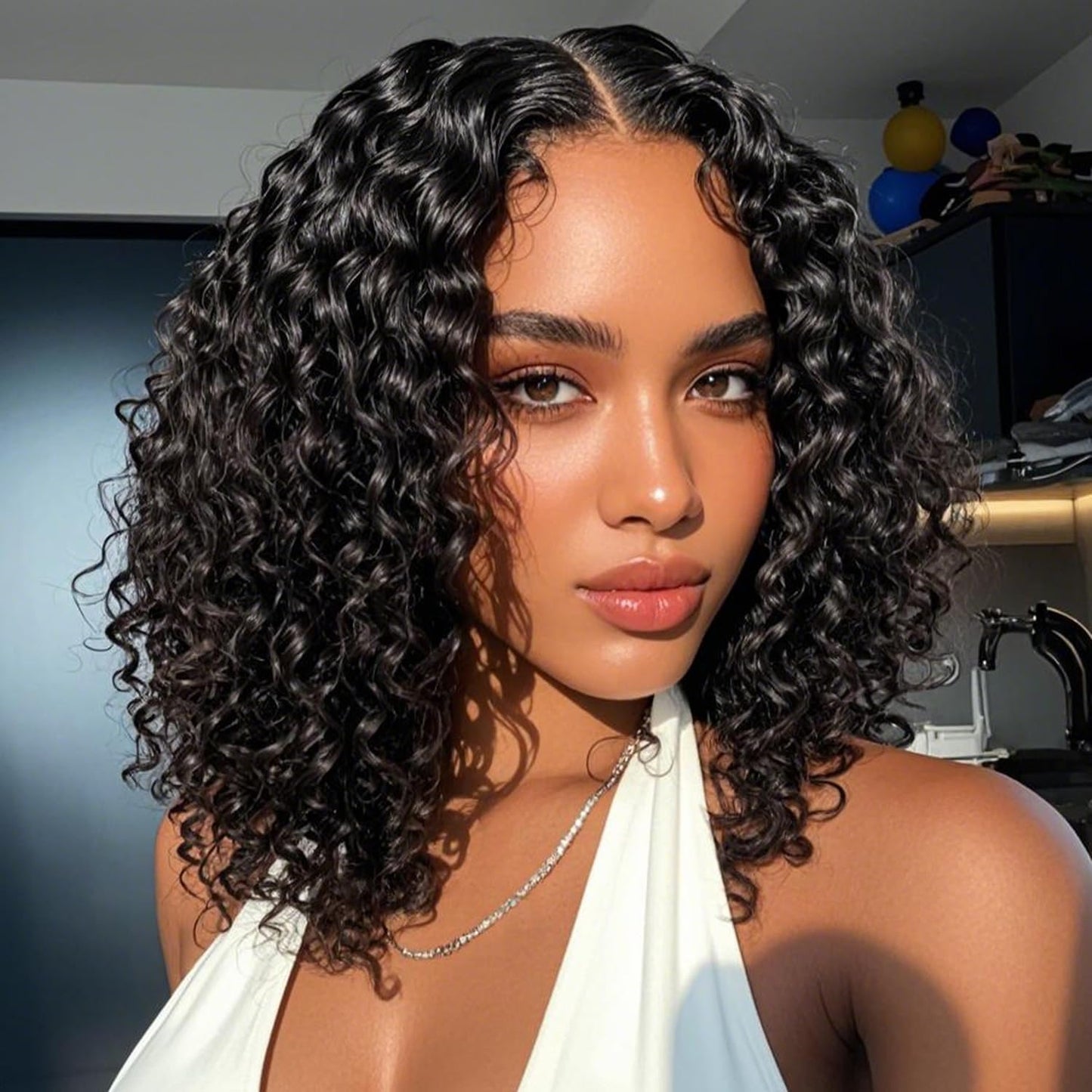 Bob Wig Human Hair 13x6 Lace Frontal Deep Curly Wave 14 Inch