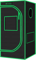 Green Hut 2x2 Grow Tent: 600D Mylar, Observation Window, Tool Bag