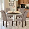 COLAMY Button Tufted Dining Chairs Set of 4 - Elegant Parsons Chairs