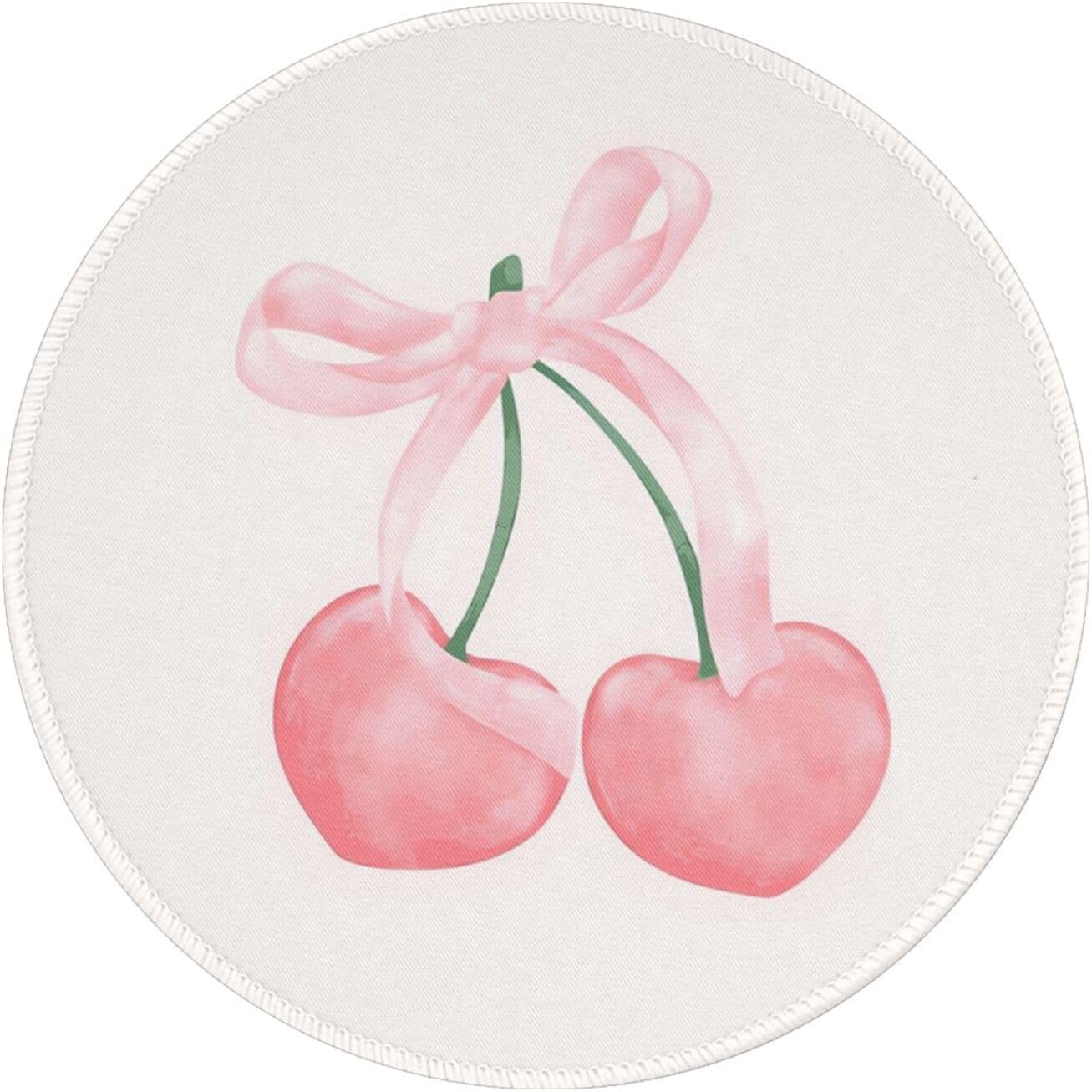 Pink Cherry Mouse Pad - Cute & Compact!