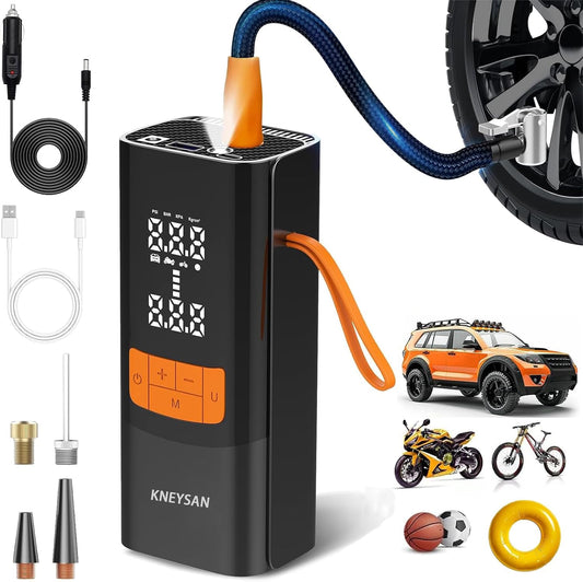 Kneysan Cordless Tire Inflator: 150PSI Power & Portability