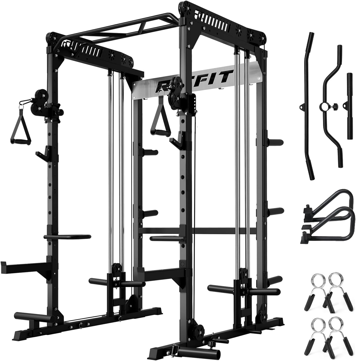 RitFit M1-C Power Cage: 1600 LBS Capacity, Full-Body Workout Hub