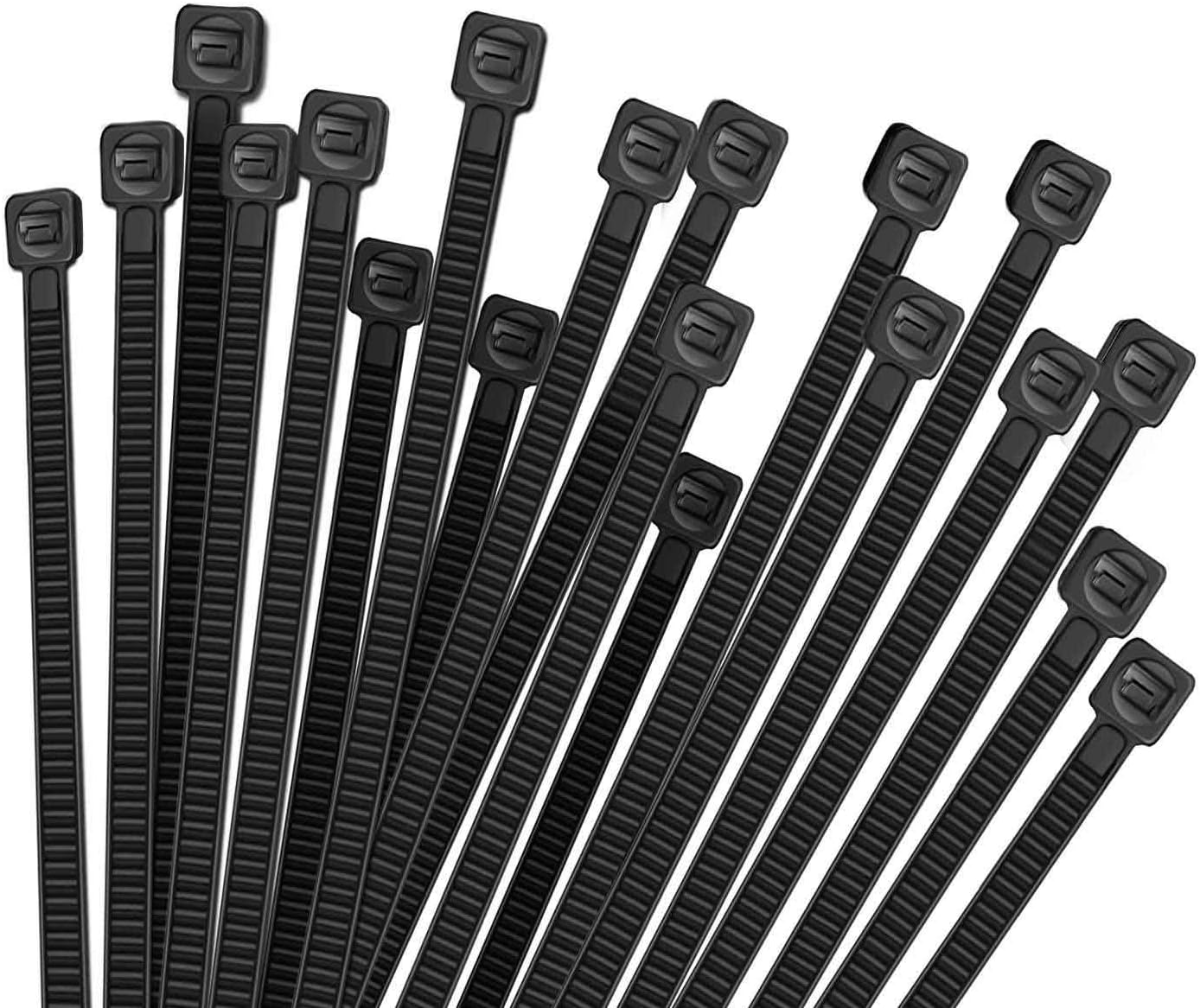 100pcs Self-Locking Cable Zip Ties - 50lb Strength - HMROPE