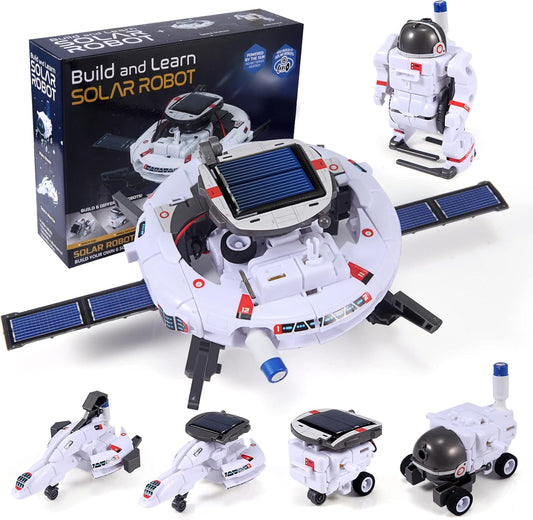 120Pcs Solar Robot STEM Kit Ages 8-14, Build Fun Science Experiments!