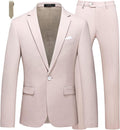 MOGU Men's Slim Fit 2-Piece Tuxedo Suit - One-Button Elegant Fit