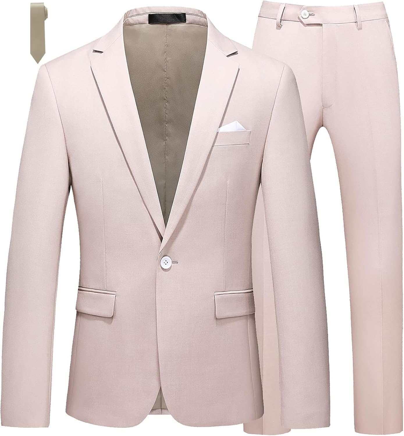 MOGU Men's Slim Fit Tuxedo Suit for Weddings and Formal Events