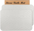 Stone Bath Mat 2 Pack Diatomaceous Earth Shower Mat - Quick Drying