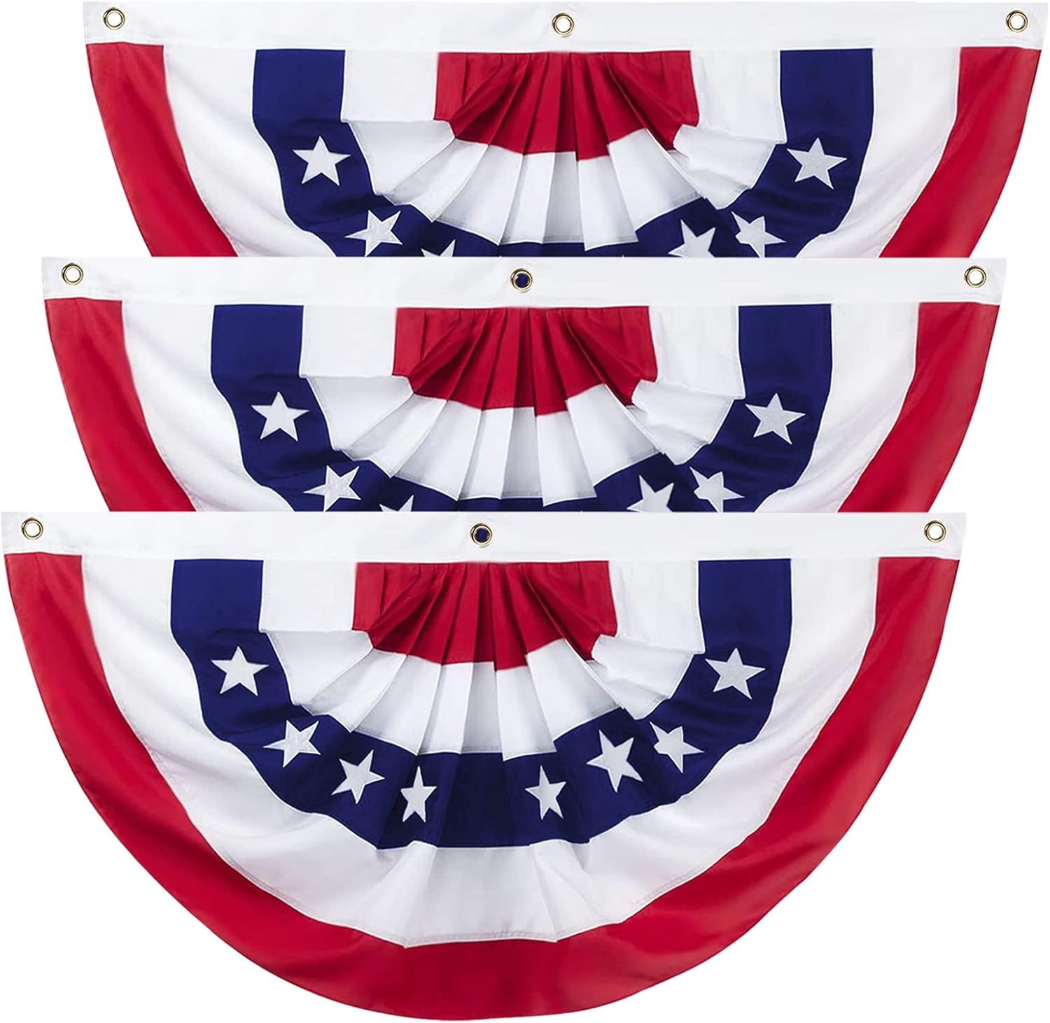 3 x 6 Ft American Pleated Fan Flag for Patriotic Celebrations
