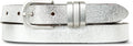 Women's Crackled Metallic Leather Belt 1.5in - Stylish Accent