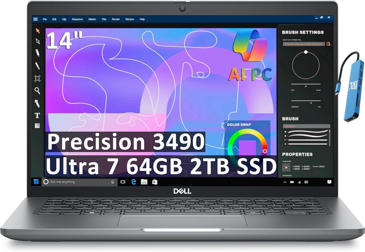 Dell Precision 3490 Mobile Workstation Laptop for Professionals