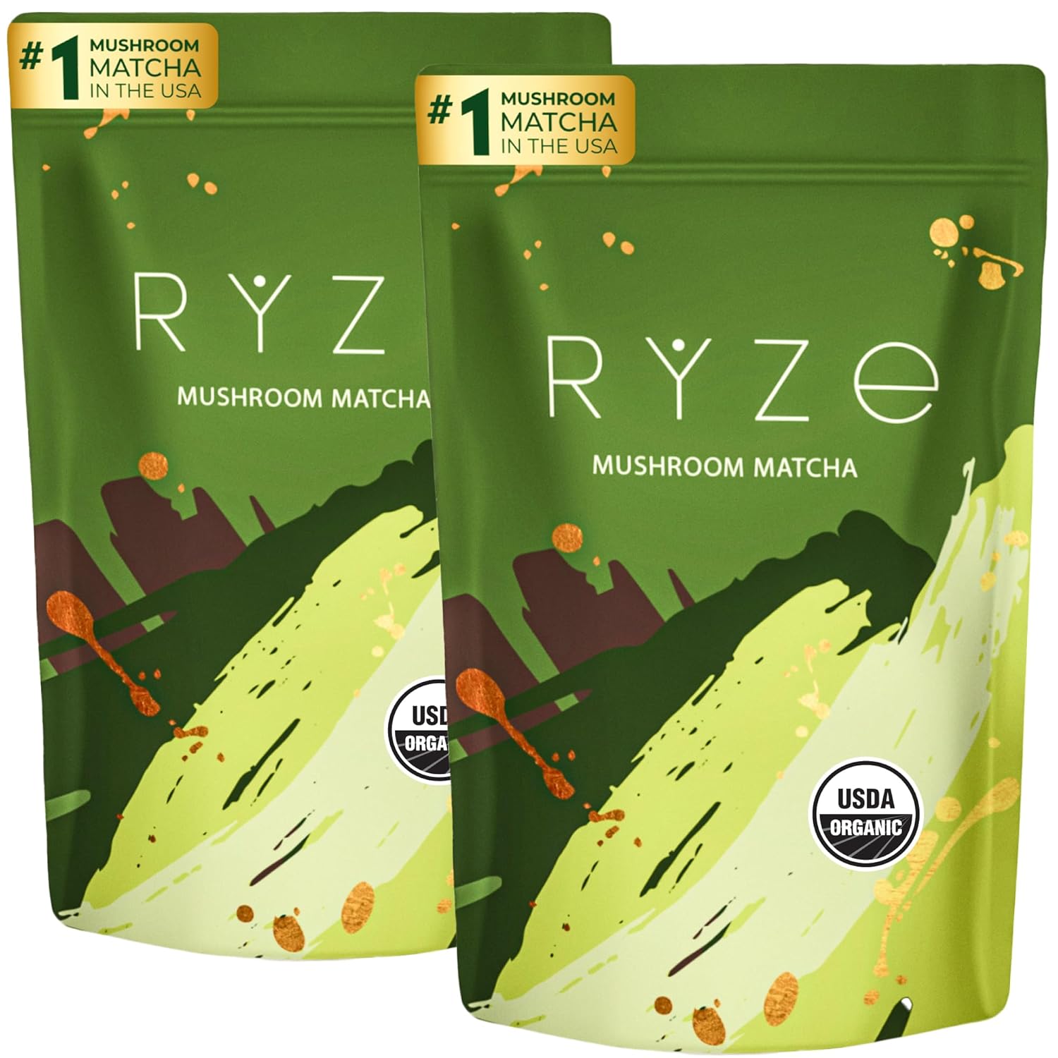 RYZE SUPERFOODS Mushroom Matcha Starter Kit for Energy & Focus