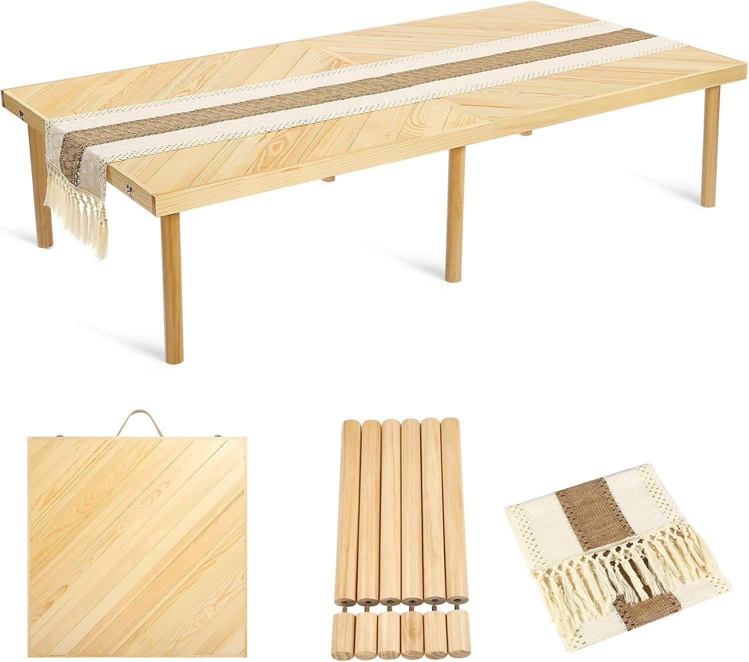 Folding Picnic Table with Adjustable Heights for Outdoor Fun