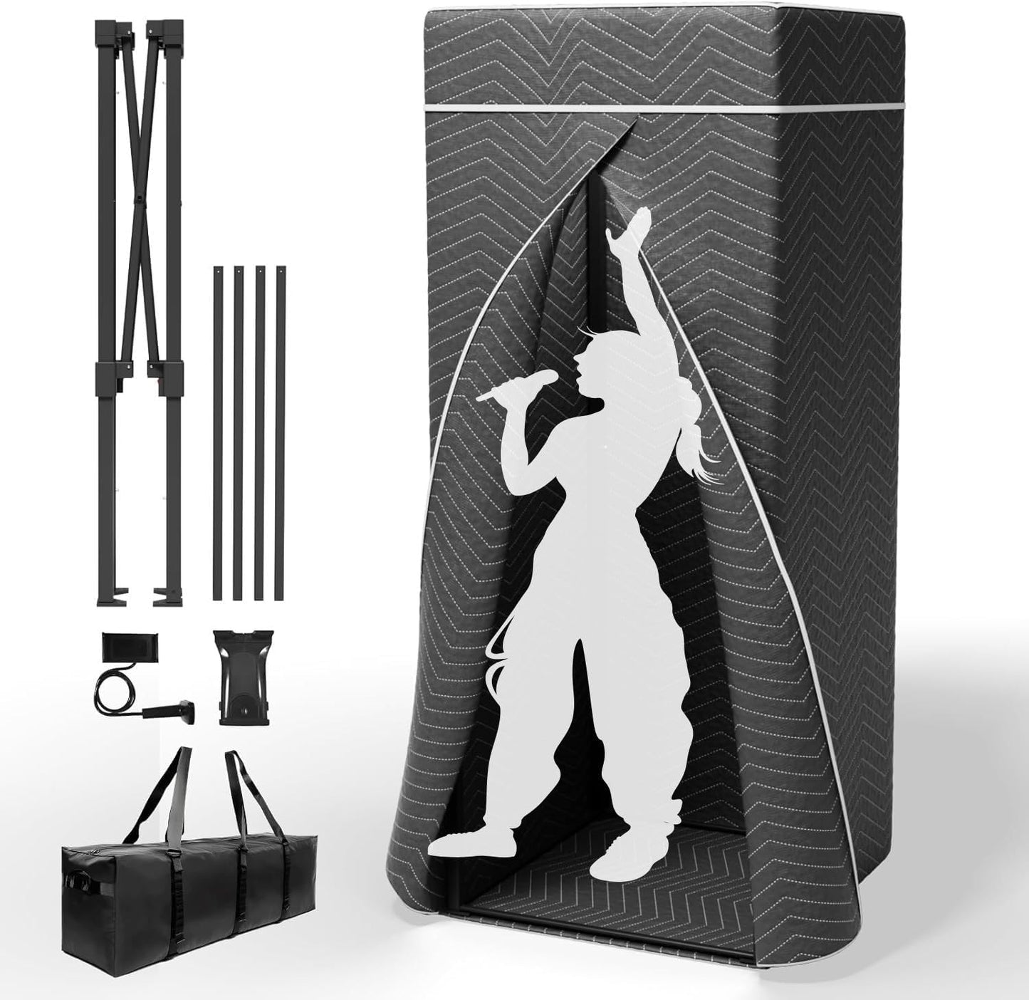 Portable Vocal Booth for Echo-Free Vocals and Soundproofing