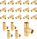 1 in x 1 in x 1 in PEX Tee (20-Pack) - Durable Brass Crimp Fittings