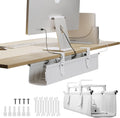 Under Desk Cable Management Tray 27.3in - No-Drill Fabric Organizer