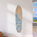 Wooden Surfboard Wall Decor Growth Chart - Blue Wave keepsakes