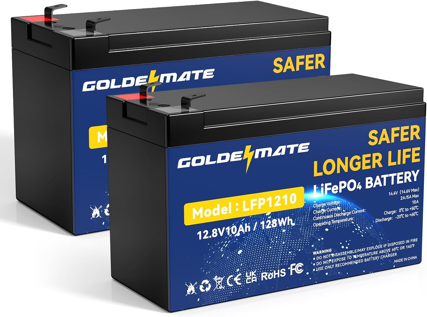 12V 10Ah LiFePO4 Lithium Deep Cycle Battery for Solar Use