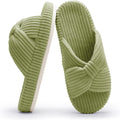 Chantomoo Corduroy Bow Crossband Memory Foam Slippers - Comfy Home US