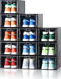 Aliscatre 12 Pack Shoe Storage Boxes Clear Plastic Stackable - Display