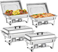 Chafing Dishes for Buffet 4 Pack 9 Quart Stainless Steel - Buffet