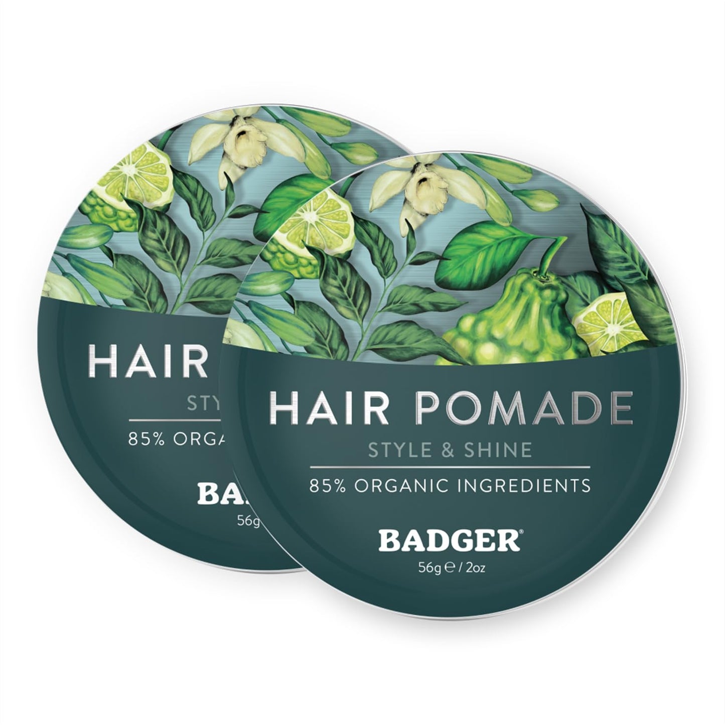 Organic Badger Hair Pomade for Men with Medium Hold & Shine