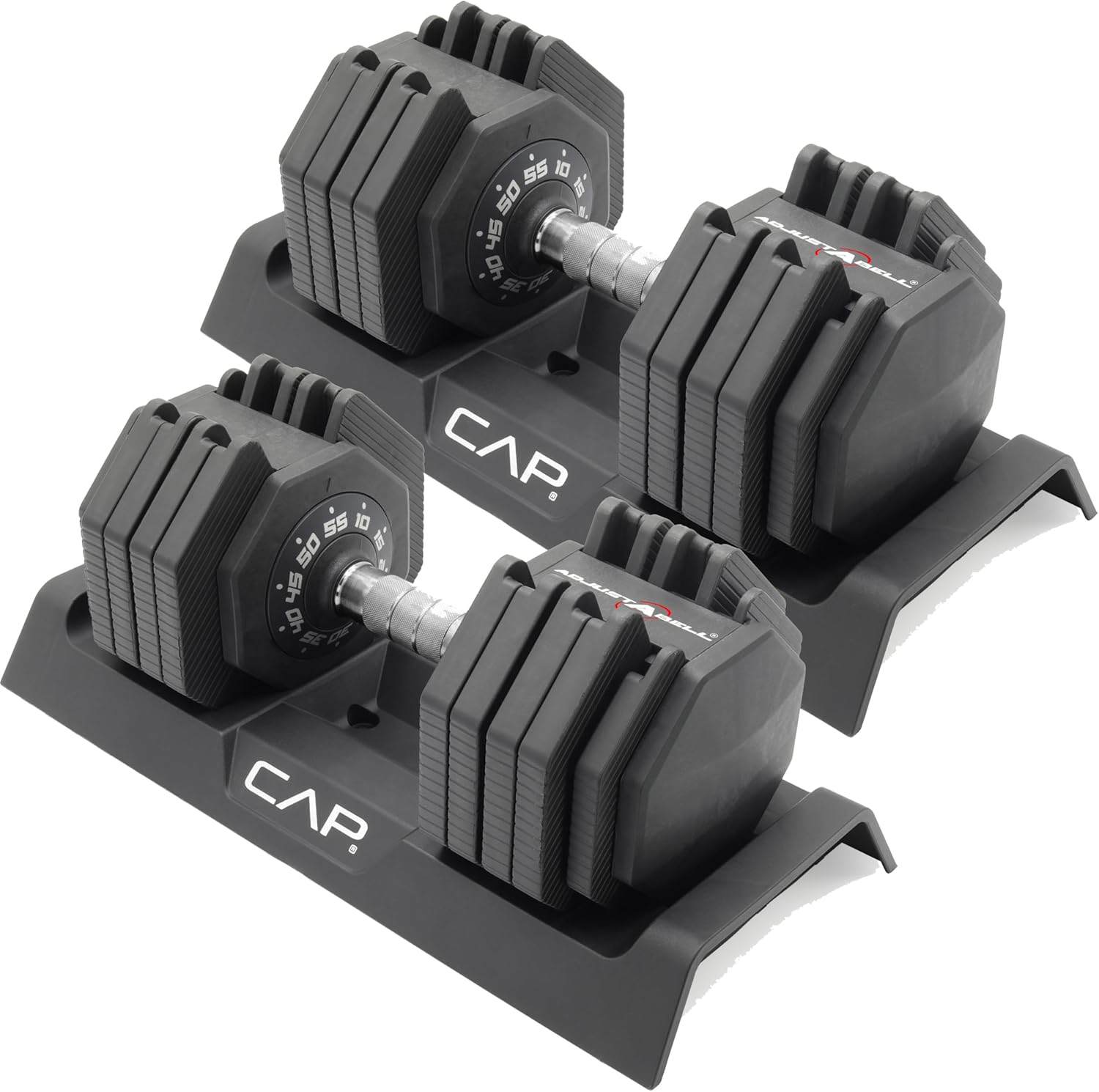 CAP Barbell ADJUSTABELL Adjustable 55 lb Hex Dumbbell Weights