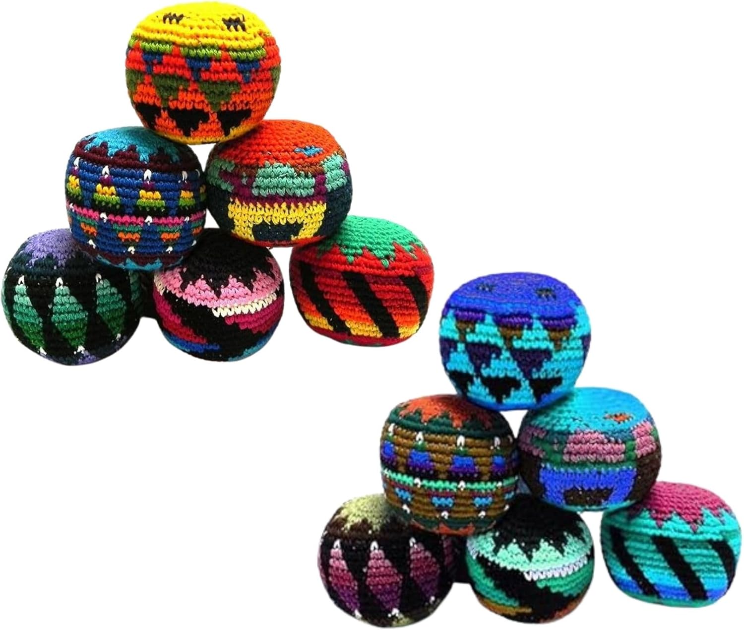 Kick Ball Foot Bag - Assorted Crochet Hacky Sacks for Fun Play
