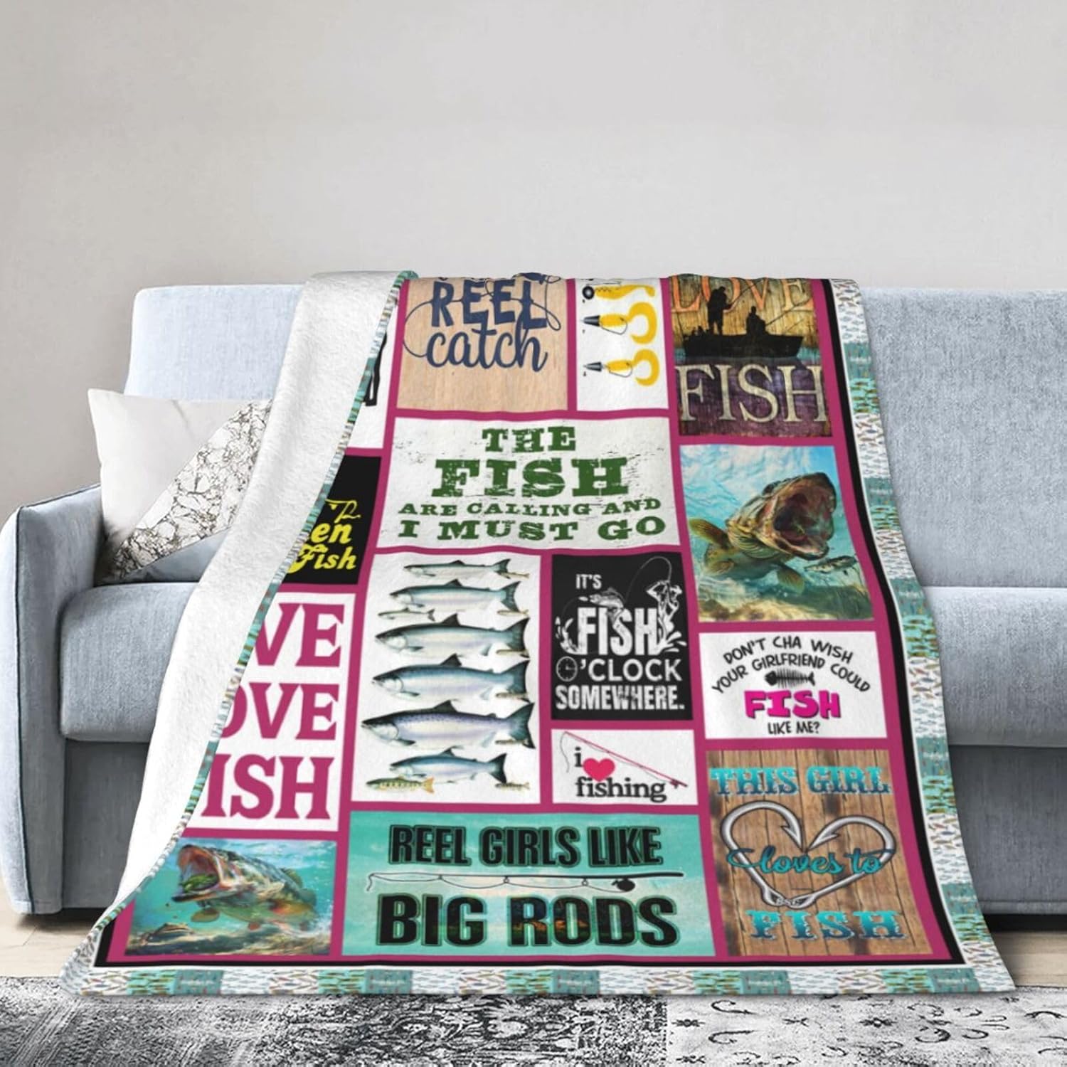 Ultra Soft Fishing Blanket - Cozy Gift for Fishing Enthusiasts! 40X50