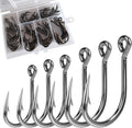 DERKERL 60PCS Stainless Steel Fishing Hooks - Strong Circle Hooks