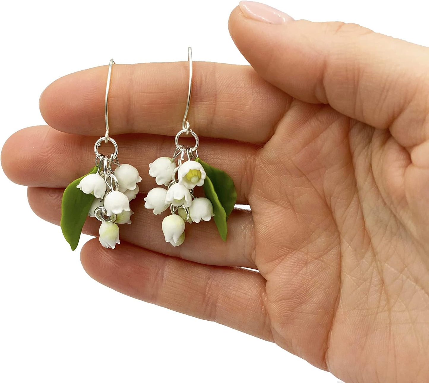 Lily of the Valley Flower Earrings - Handmade Nature Jewelry