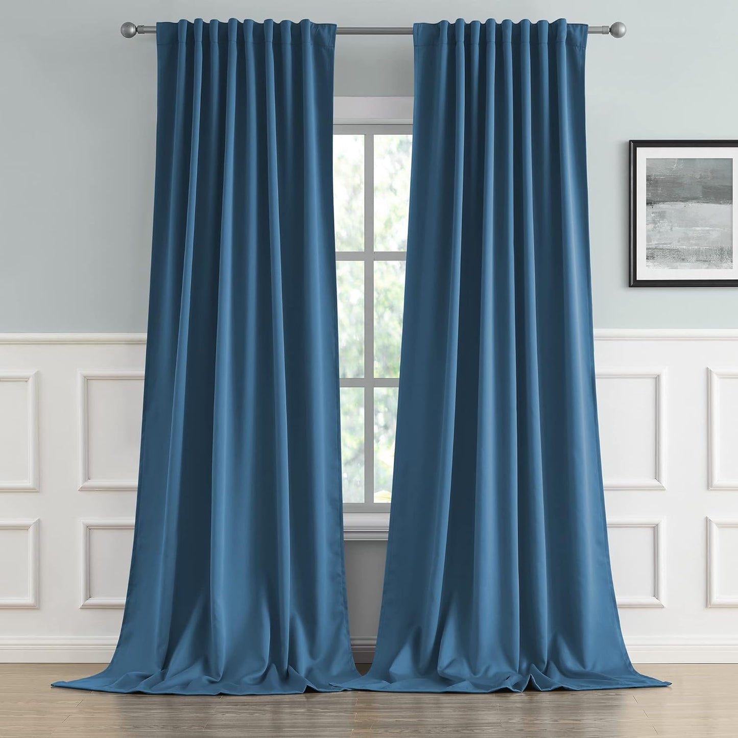 DUALIFE Thermal Insulated Blackout Curtains for Room Darkening