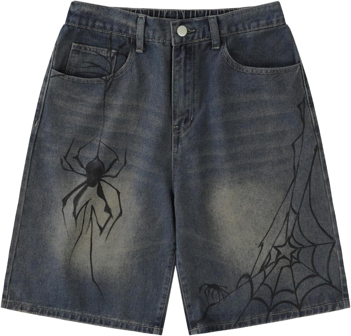 Y2K Blue Denim Shorts for Summer Casual Streetwear Style